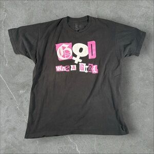 Machine Gun Kelly Shirt Mens XL Black Pink God Was A Girl Album Rock Hip Hop Emo